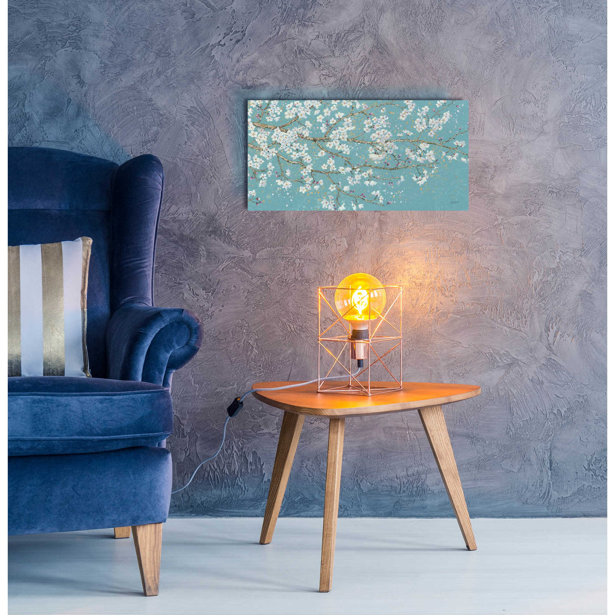 Epic Art 'April Breeze I Teal' by James Wiens, Acrylic Glass Wall Art,24x12