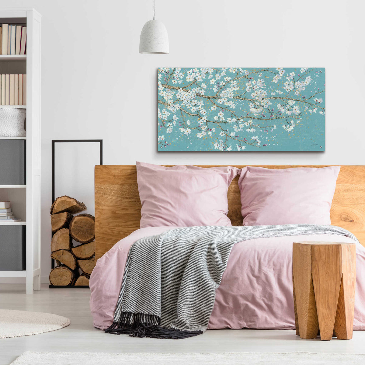 Epic Art 'April Breeze I Teal' by James Wiens, Acrylic Glass Wall Art,48x24