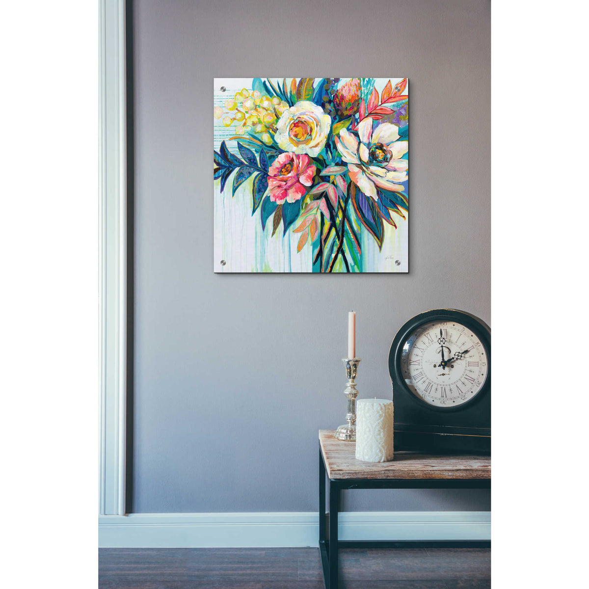 Epic Art 'First Date' by Jeanette Vertentes, Acrylic Glass Wall Art,24x24