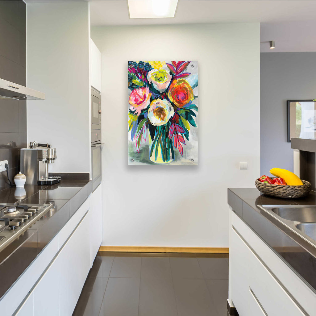 Epic Art 'First Kiss' by Jeanette Vertentes, Acrylic Glass Wall Art,24x36