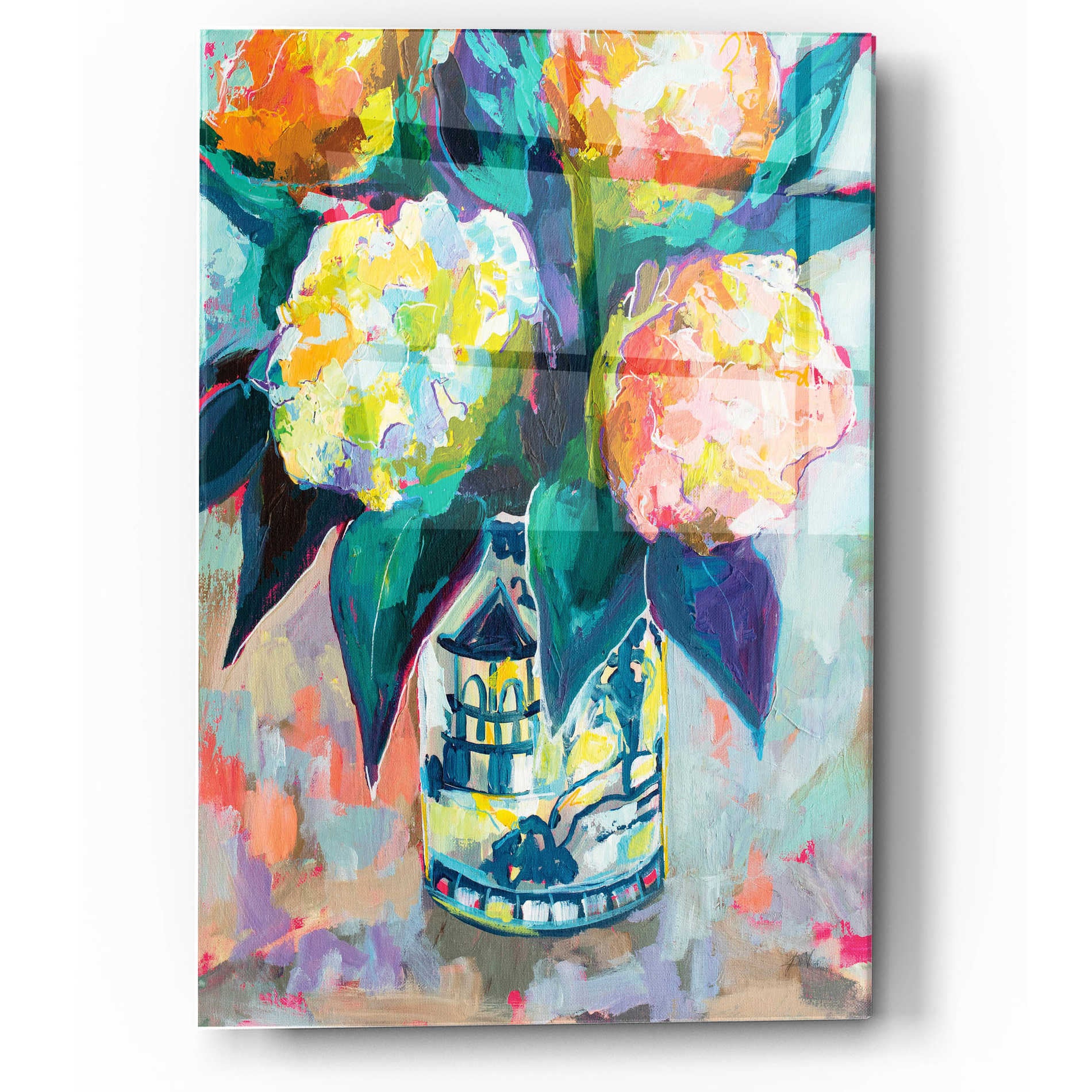 Epic Art 'Sunset Bouquet' by Jeanette Vertentes, Acrylic Glass Wall Art,12x16
