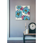 Epic Art 'Graphic Pink and Blue Floral III' by Silvia Vassileva, Acrylic Glass Wall Art,24x24