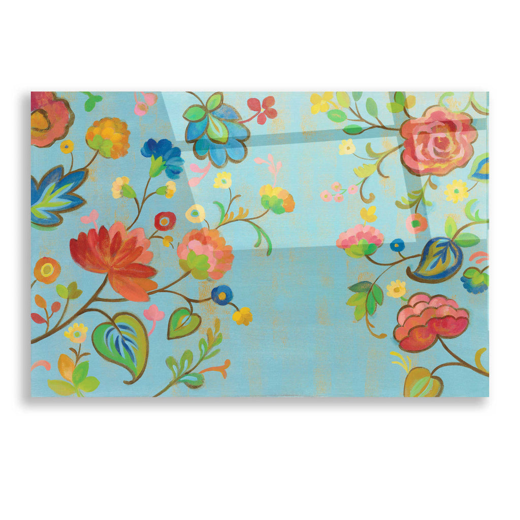 Epic Art 'Folk Song Floral' by Silvia Vassileva, Acrylic Glass Wall Art
