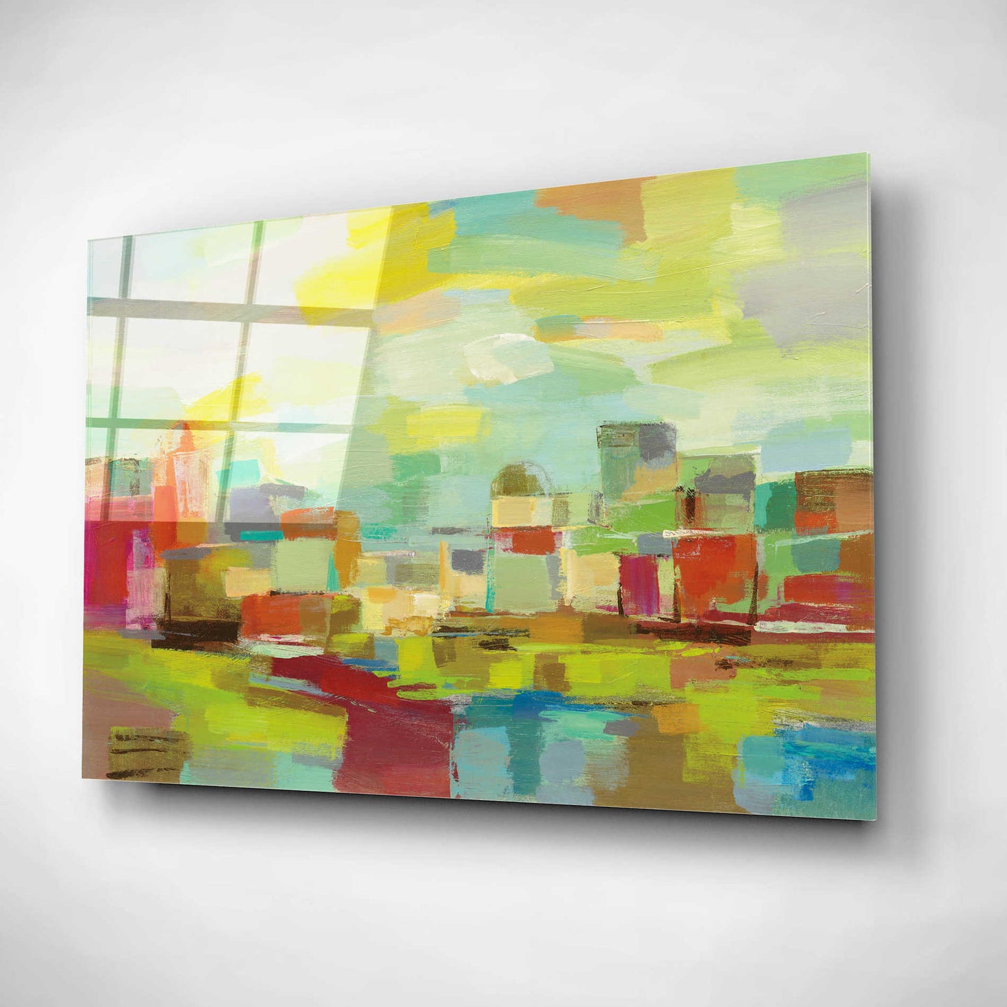 Epic Art 'Town by the River' by Silvia Vassileva, Acrylic Glass Wall Art,16x12