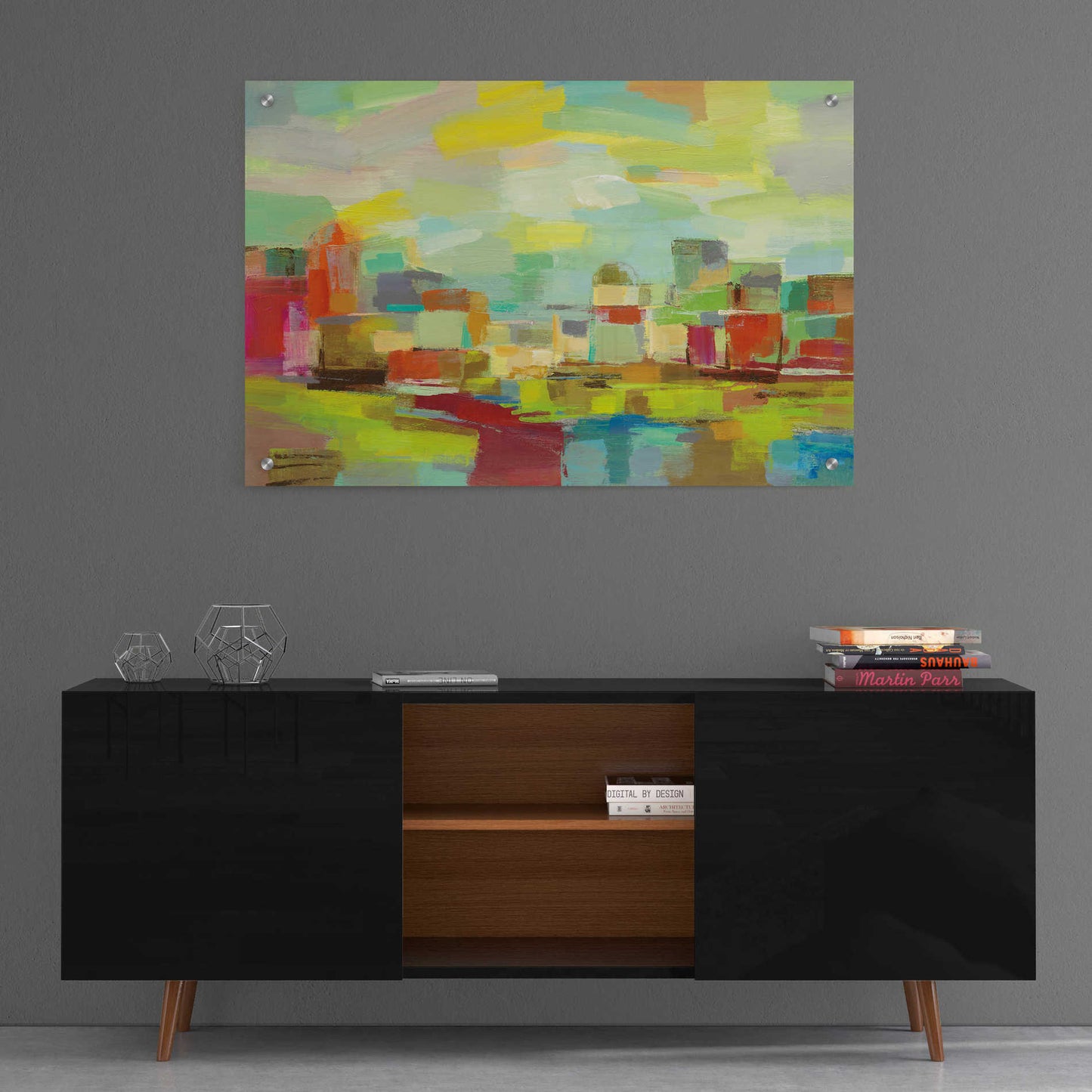 Epic Art 'Town by the River' by Silvia Vassileva, Acrylic Glass Wall Art,36x24