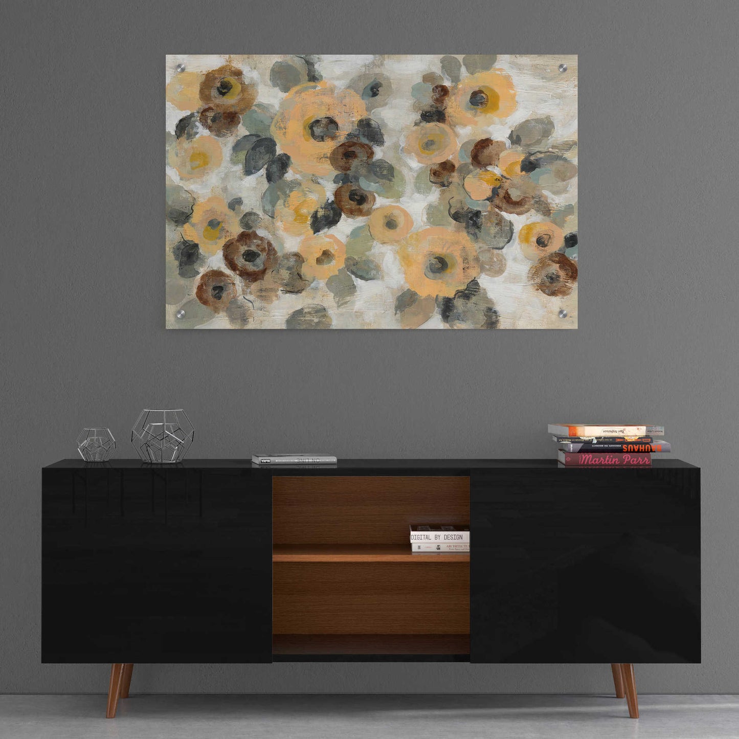 Epic Art 'Neutral Floral I' by Silvia Vassileva, Acrylic Glass Wall Art,36x24