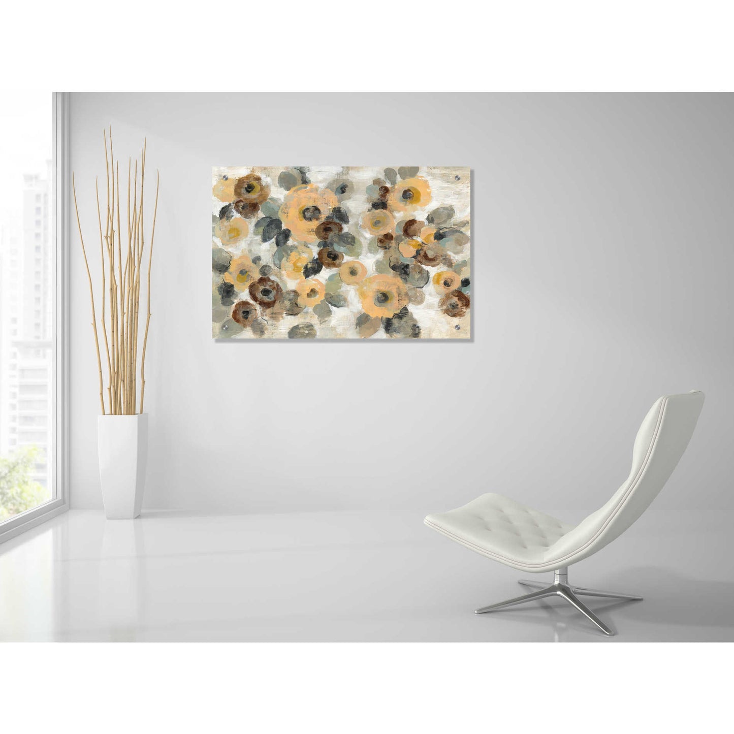 Epic Art 'Neutral Floral I' by Silvia Vassileva, Acrylic Glass Wall Art,36x24