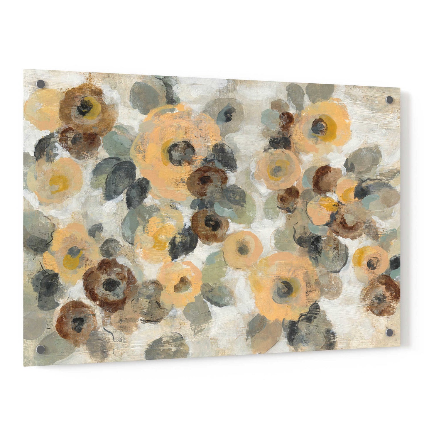 Epic Art 'Neutral Floral I' by Silvia Vassileva, Acrylic Glass Wall Art,36x24