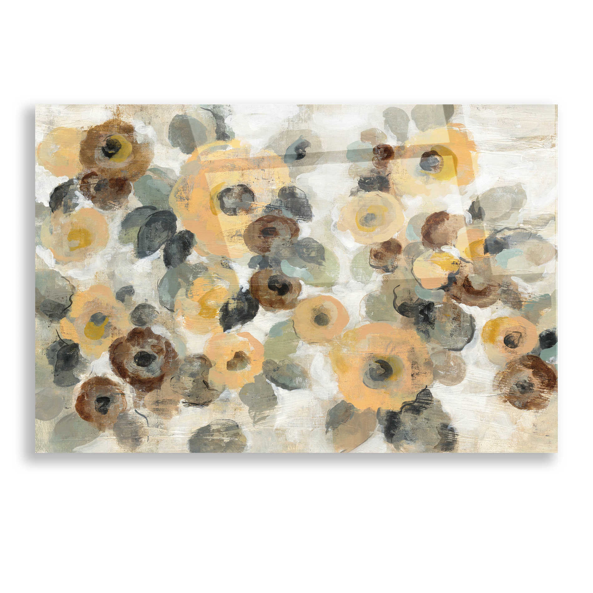 Epic Art 'Neutral Floral I' by Silvia Vassileva, Acrylic Glass Wall Art