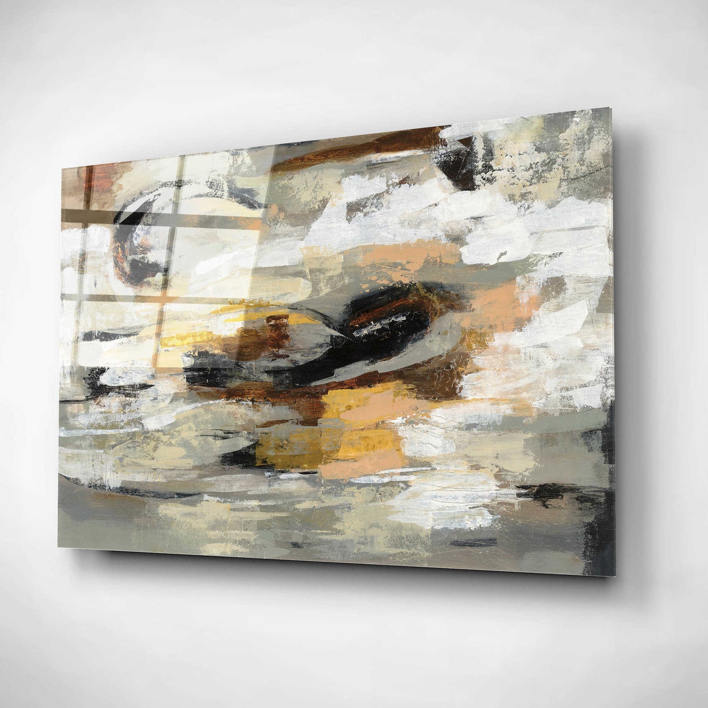 Epic Art 'Neutral Abstract' by Silvia Vassileva, Acrylic Glass Wall Art,16x12