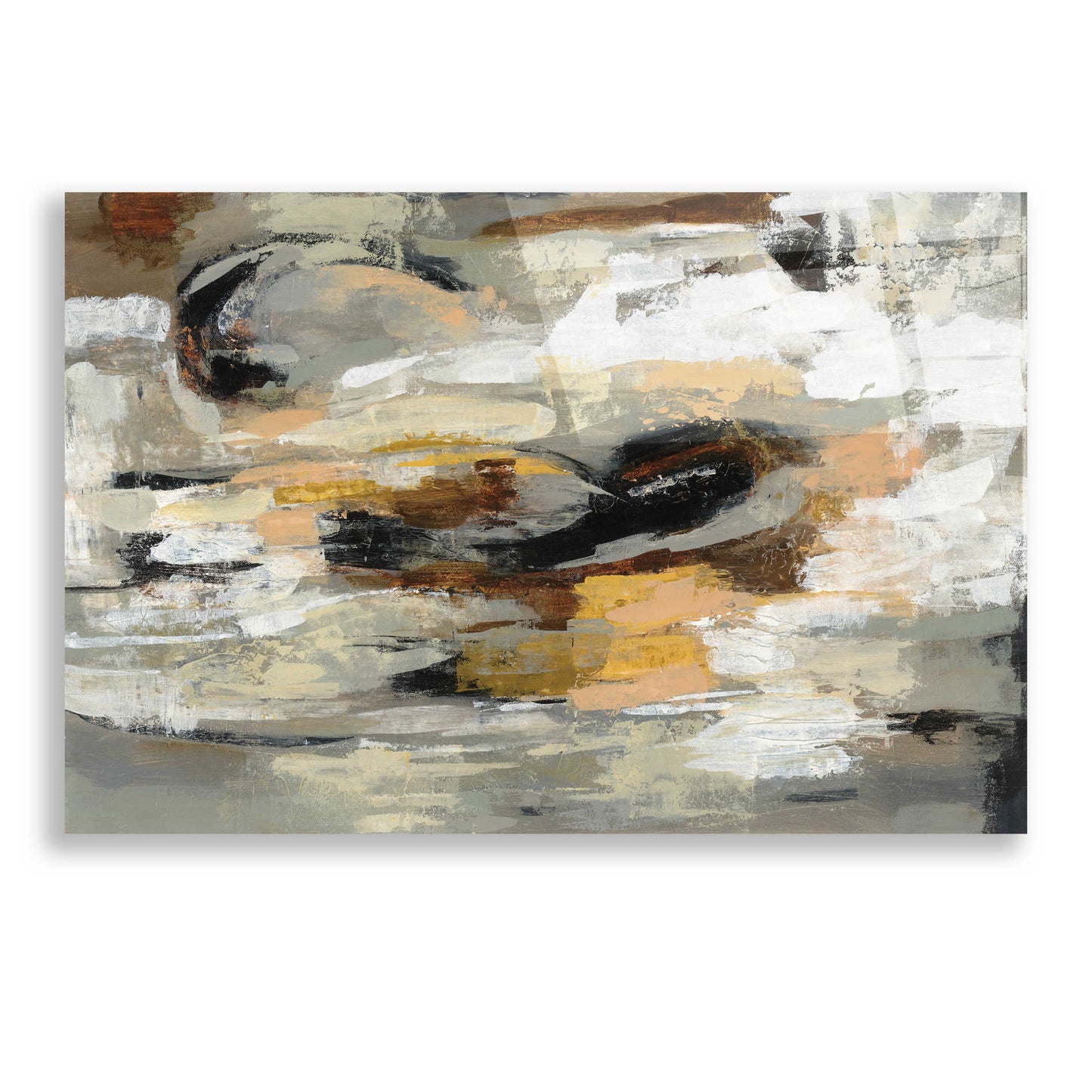 Epic Art 'Neutral Abstract' by Silvia Vassileva, Acrylic Glass Wall Art,24x16