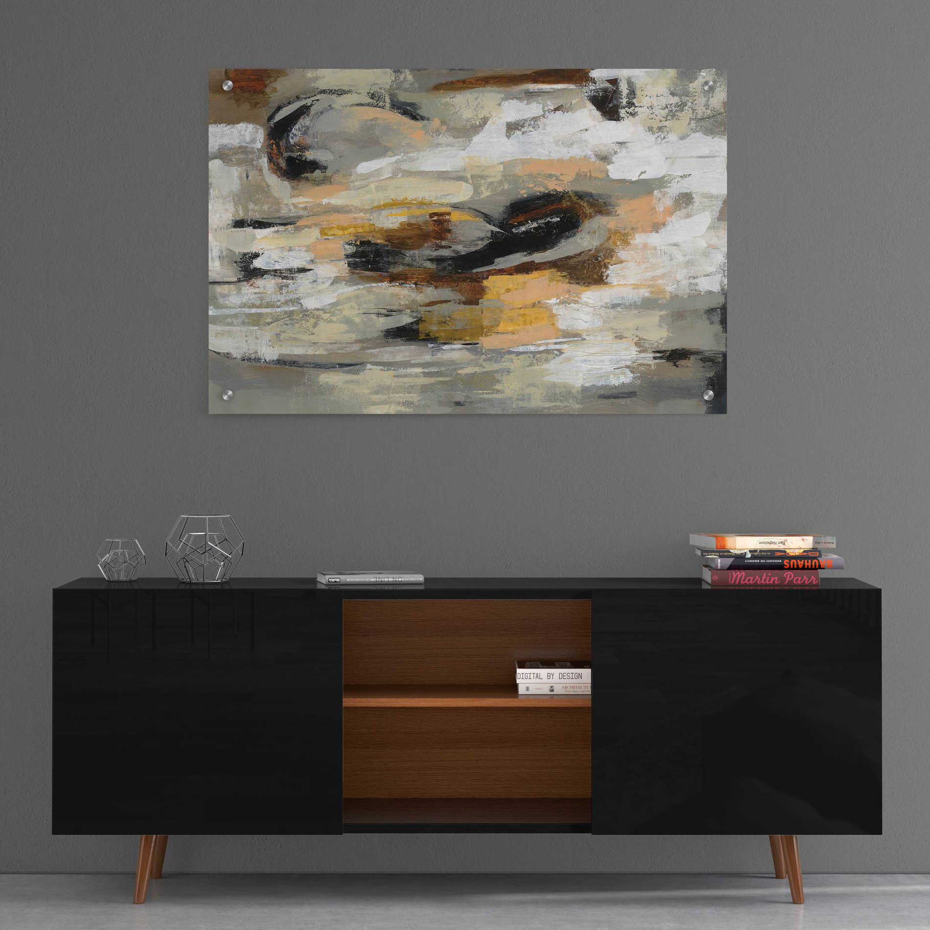 Epic Art 'Neutral Abstract' by Silvia Vassileva, Acrylic Glass Wall Art,36x24