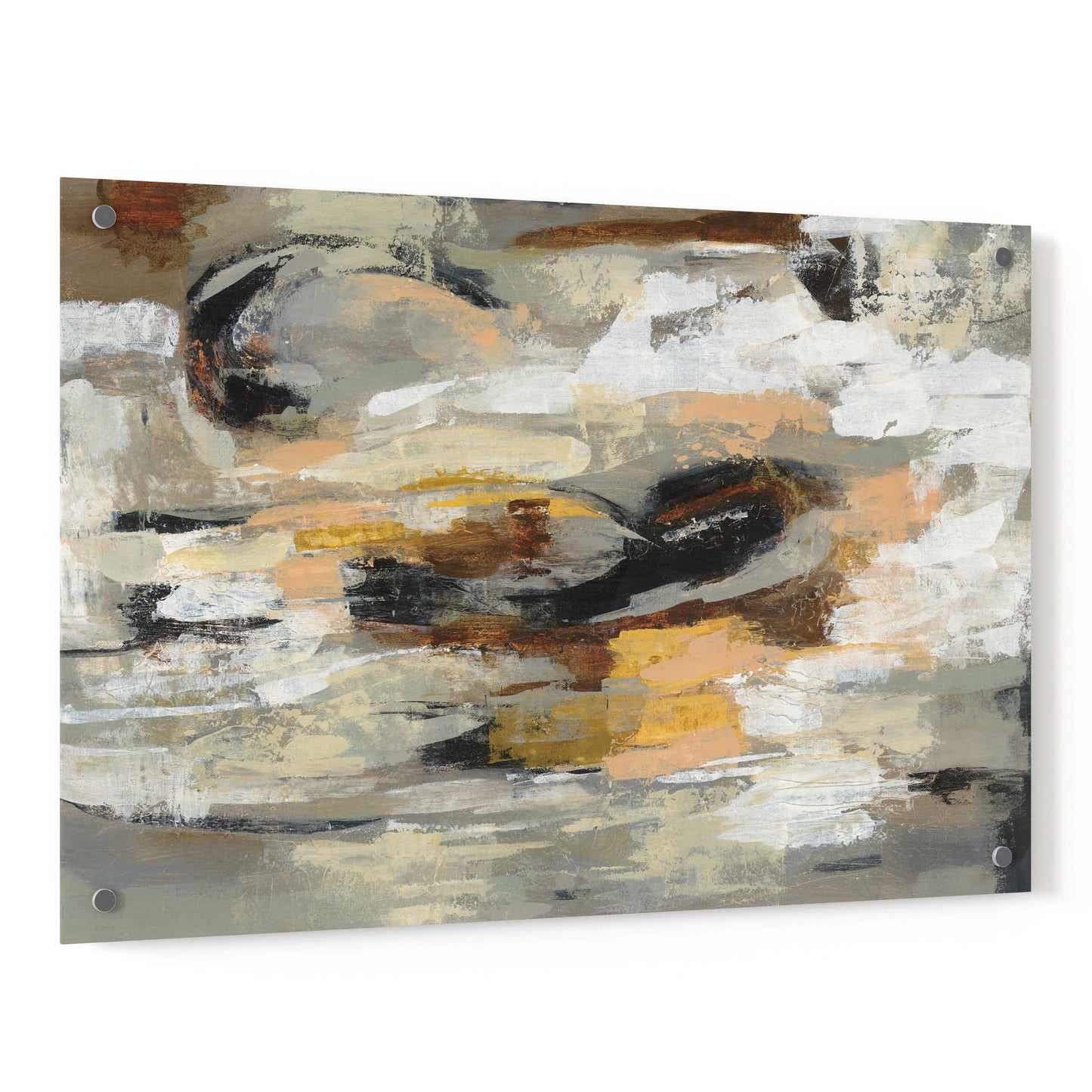 Epic Art 'Neutral Abstract' by Silvia Vassileva, Acrylic Glass Wall Art,36x24