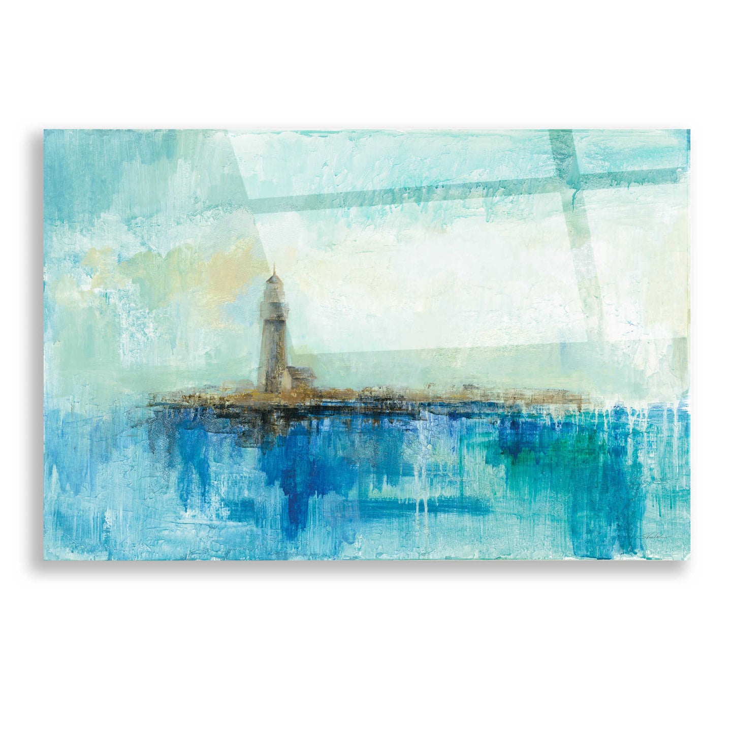 Epic Art 'Lighthouse Morning' by Silvia Vassileva, Acrylic Glass Wall Art,16x12