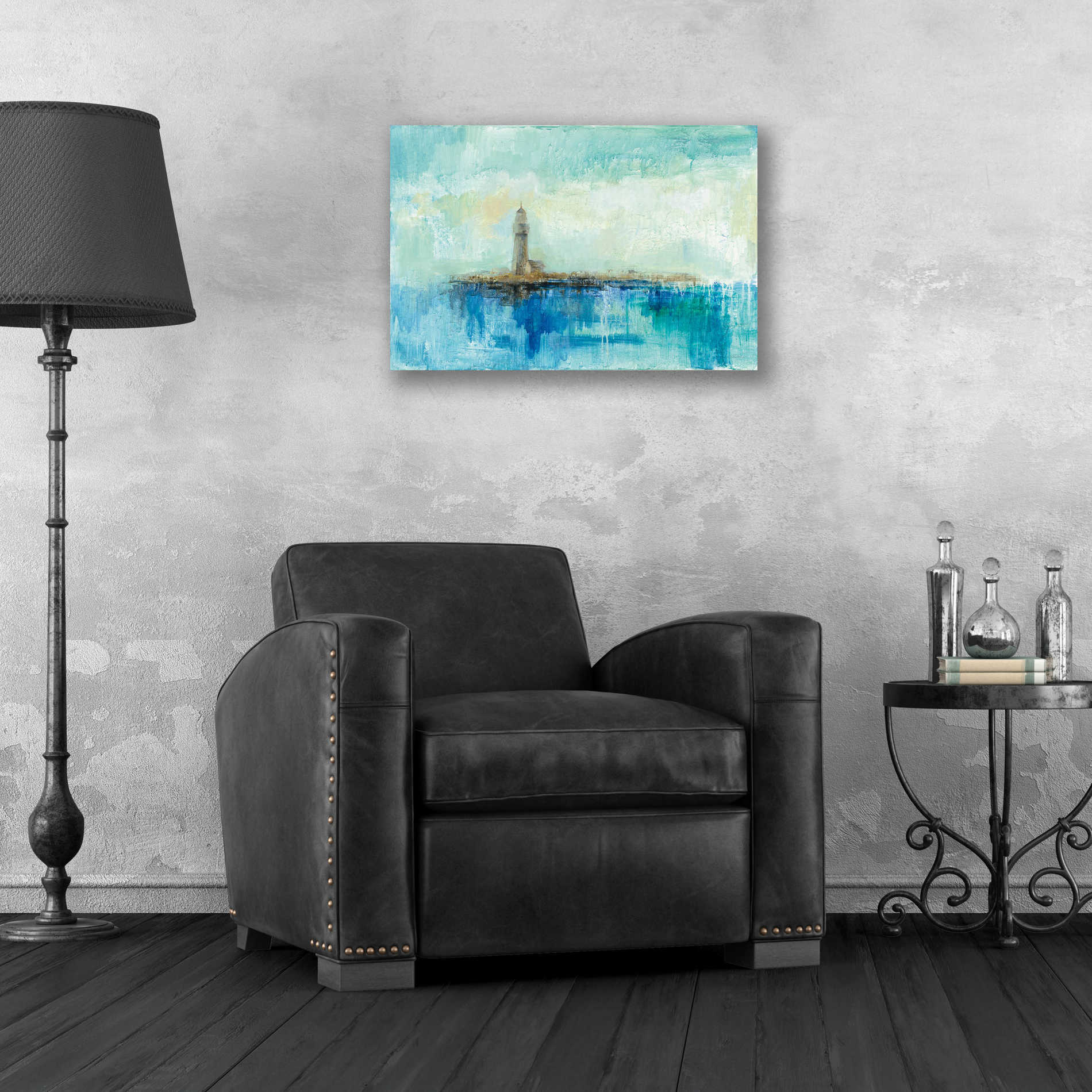 Epic Art 'Lighthouse Morning' by Silvia Vassileva, Acrylic Glass Wall Art,24x16