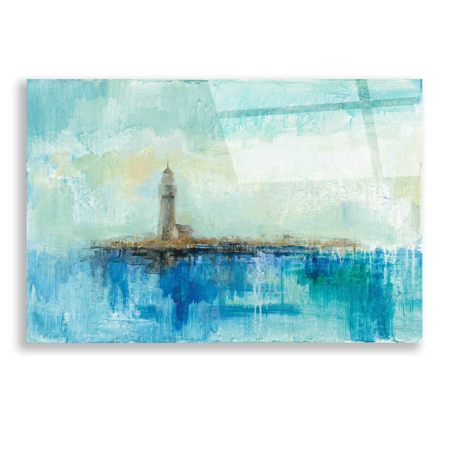 Epic Art 'Lighthouse Morning' by Silvia Vassileva, Acrylic Glass Wall Art,24x16