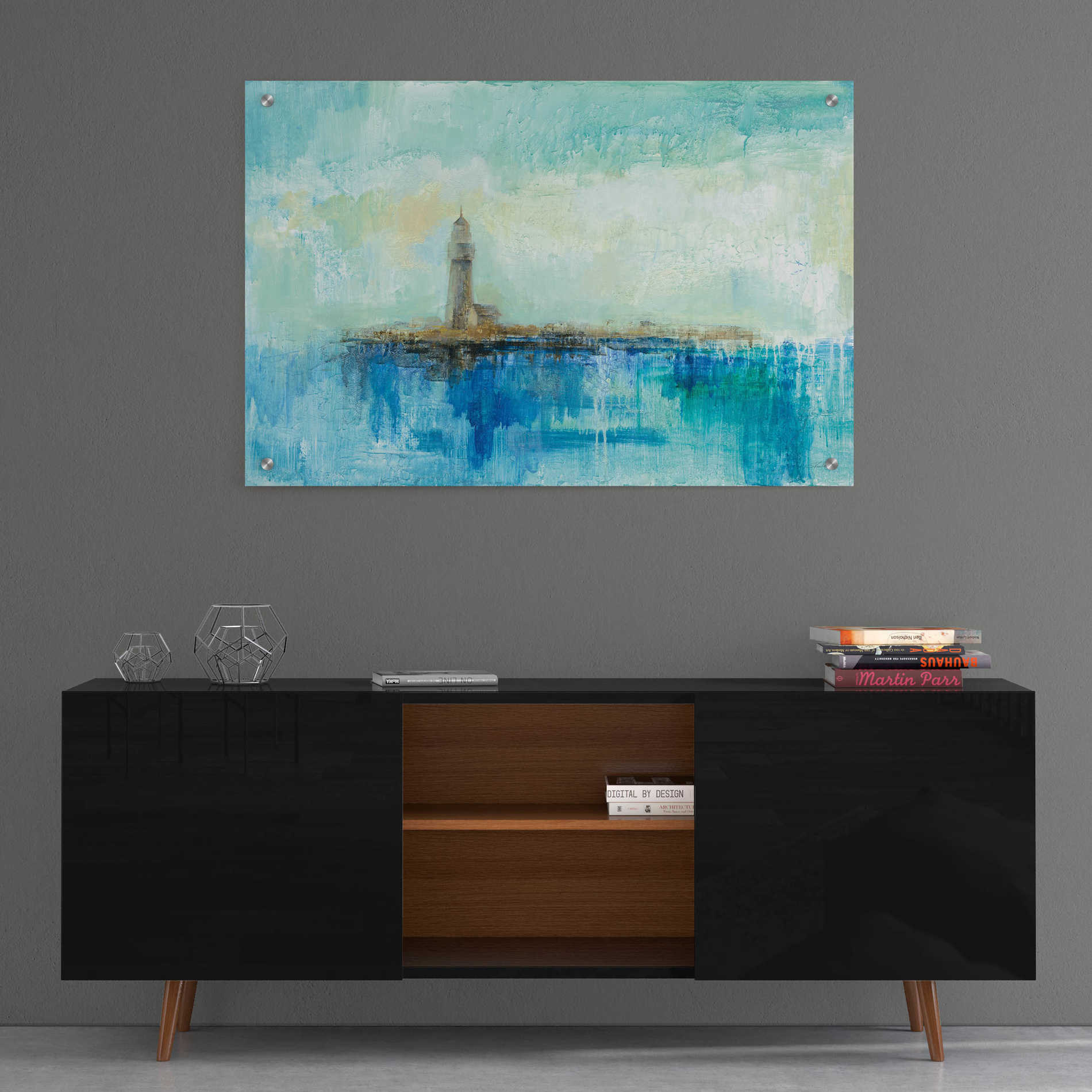 Epic Art 'Lighthouse Morning' by Silvia Vassileva, Acrylic Glass Wall Art,36x24