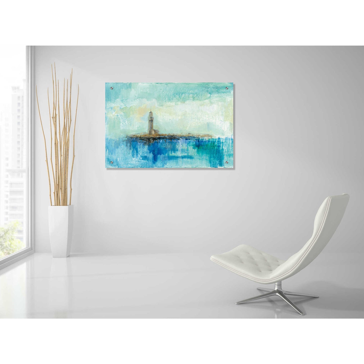 Epic Art 'Lighthouse Morning' by Silvia Vassileva, Acrylic Glass Wall Art,36x24