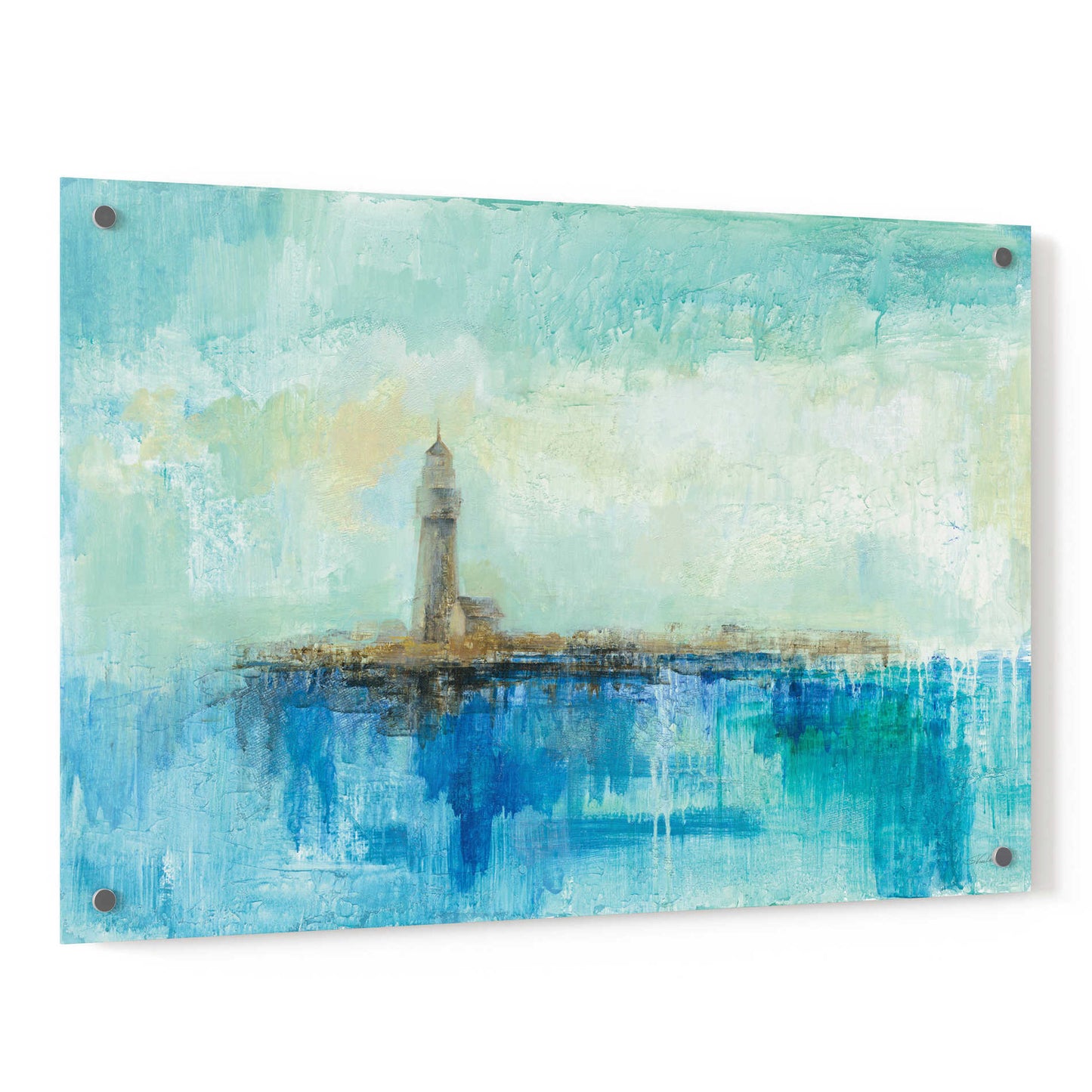 Epic Art 'Lighthouse Morning' by Silvia Vassileva, Acrylic Glass Wall Art,36x24