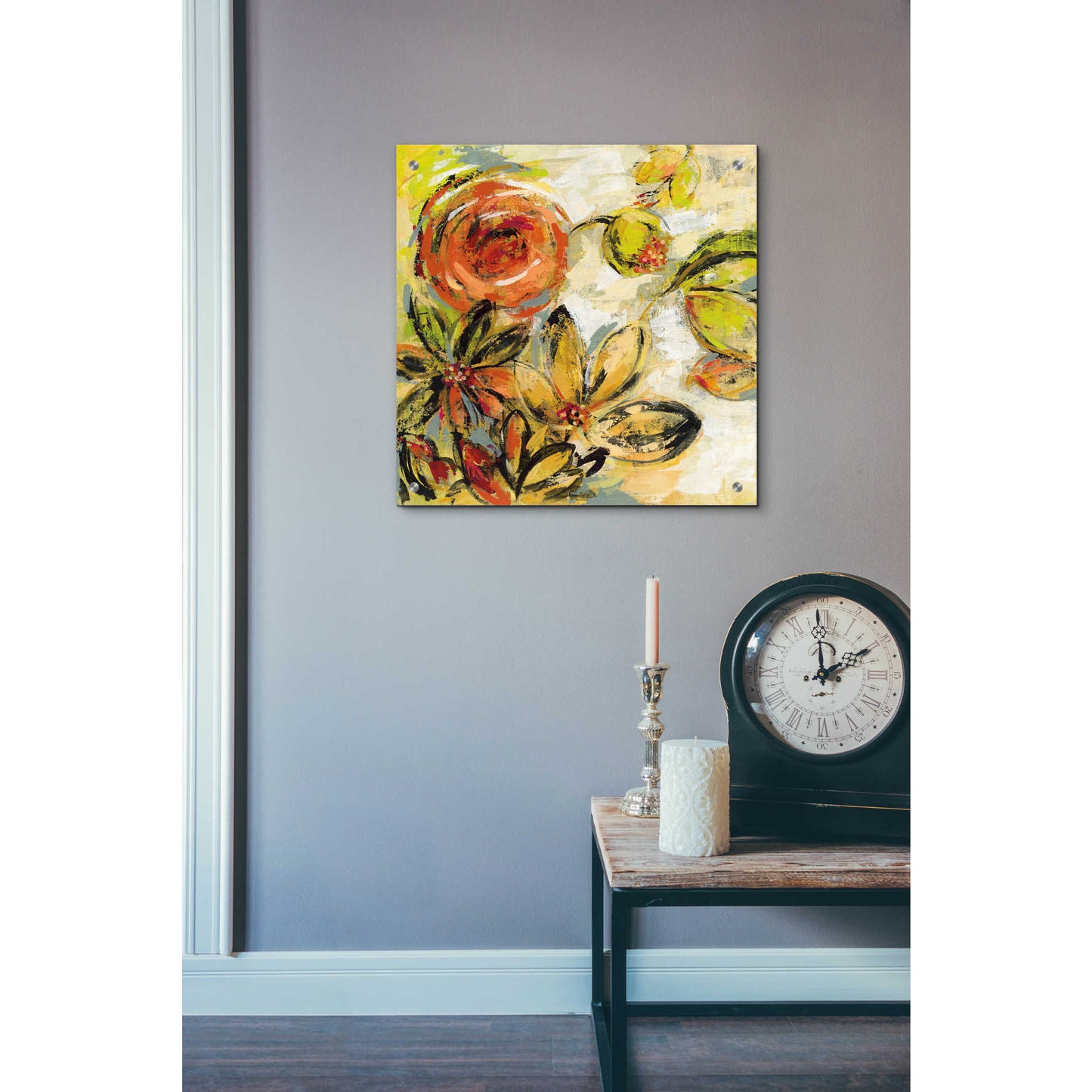 Epic Art 'Floral Joy' by Silvia Vassileva, Acrylic Glass Wall Art,24x24