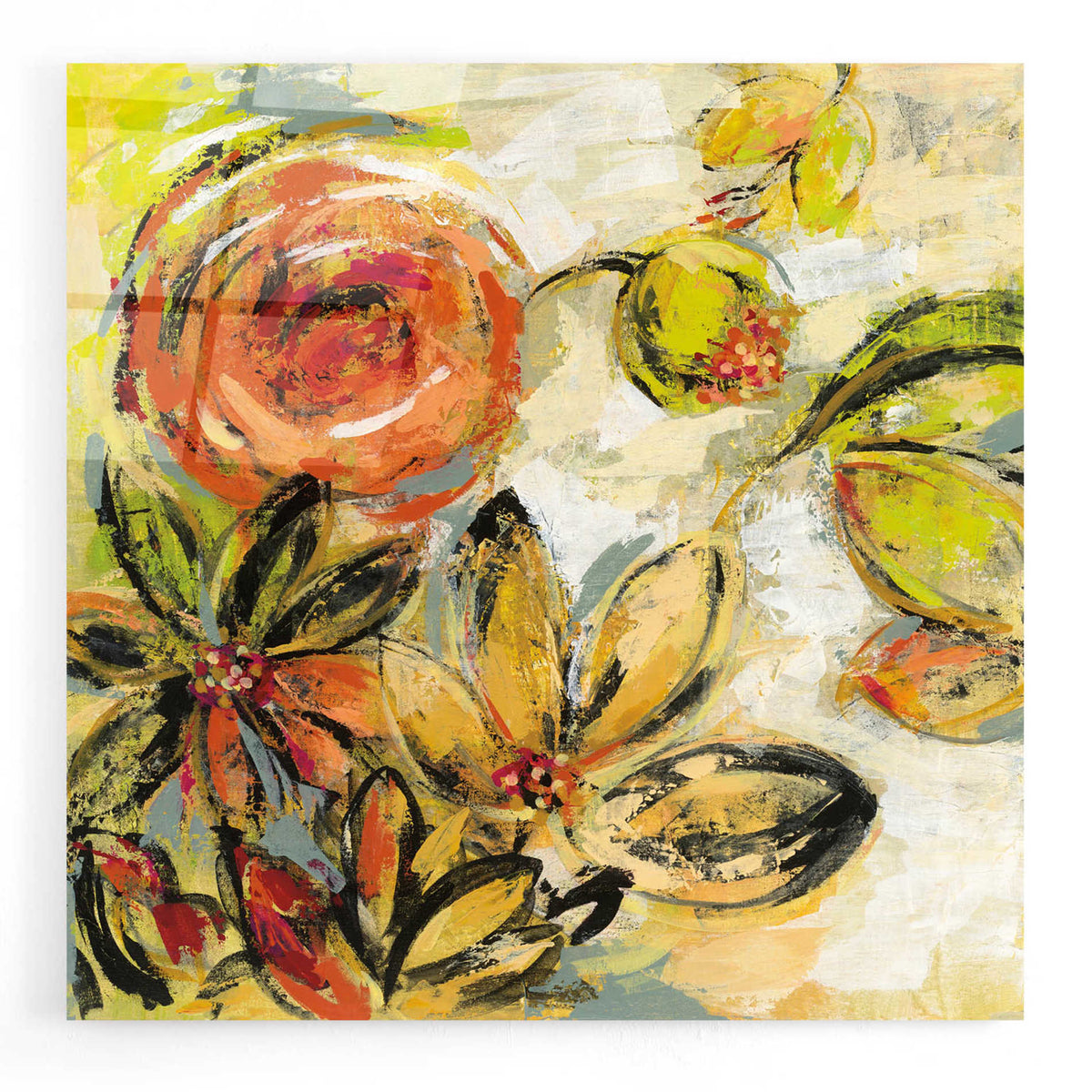 Epic Art 'Floral Joy' by Silvia Vassileva, Acrylic Glass Wall Art