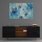 Epic Art 'Blue Flowers Whisper I' by Silvia Vassileva, Acrylic Glass Wall Art,36x24
