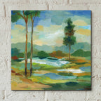 Epic Art 'Early Spring Landscape I' by Silvia Vassileva, Acrylic Glass Wall Art,12x12