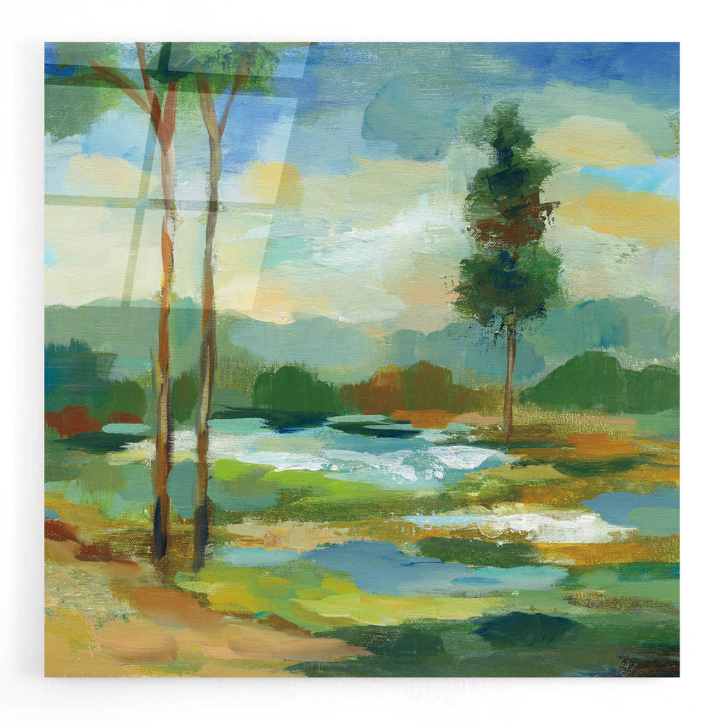 Epic Art 'Early Spring Landscape I' by Silvia Vassileva, Acrylic Glass Wall Art