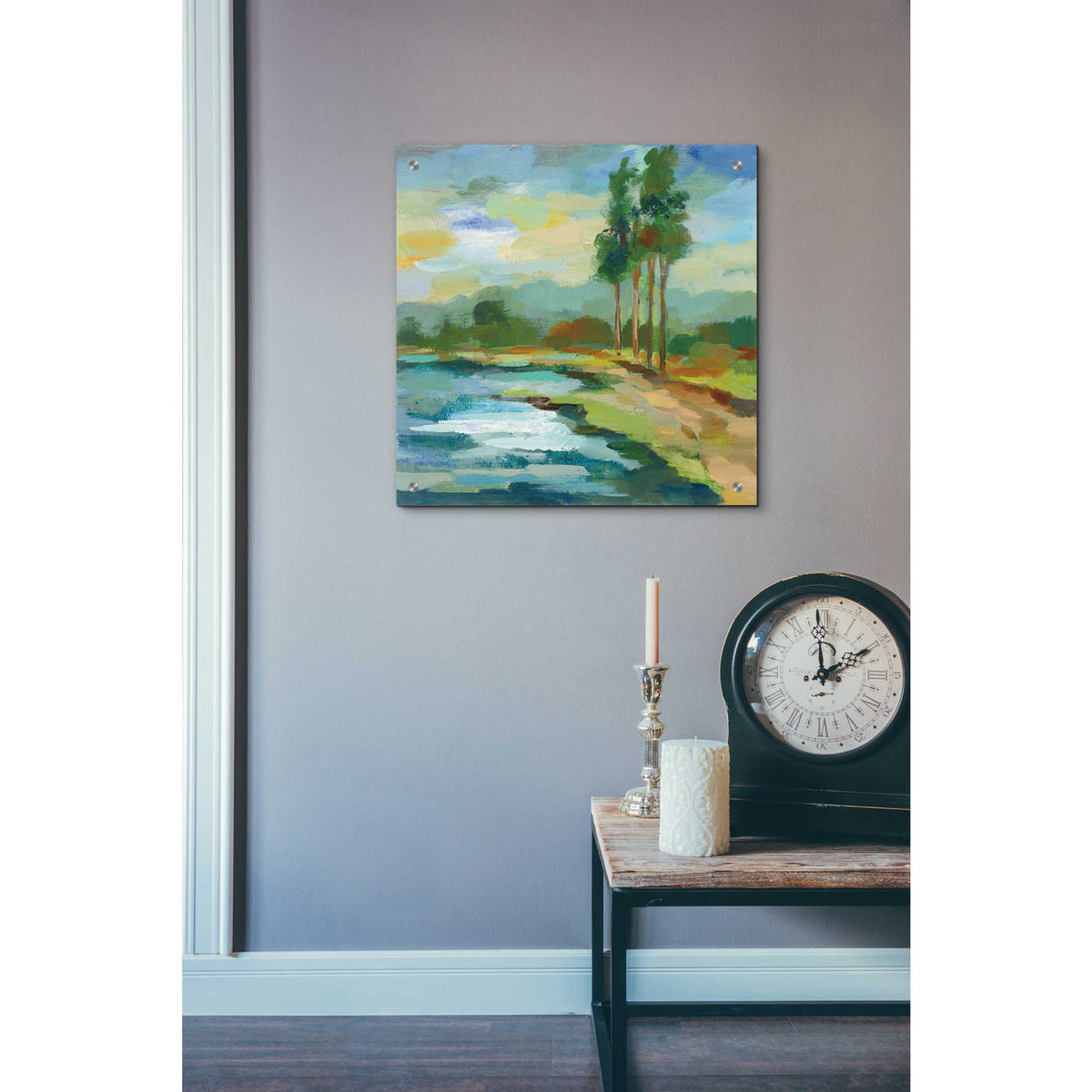 Epic Art 'Early Spring Landscape II' by Silvia Vassileva, Acrylic Glass Wall Art,24x24