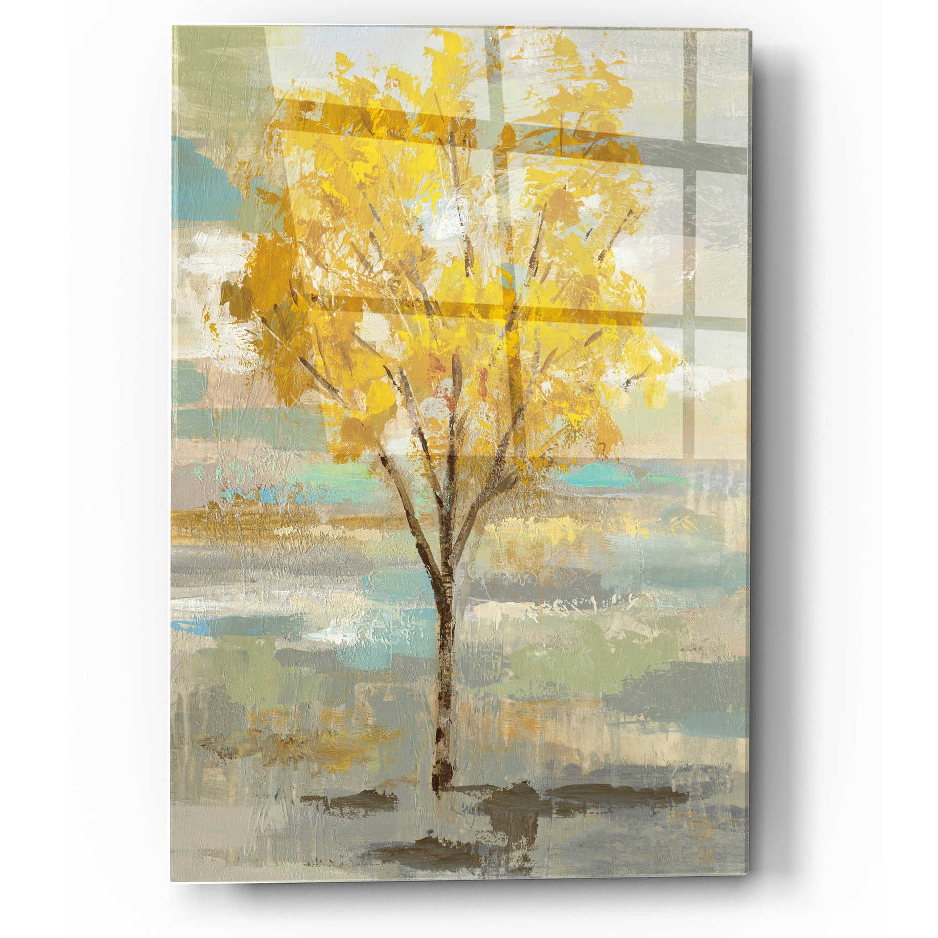 Epic Art 'Golden Tree and Fog I' by Silvia Vassileva, Acrylic Glass Wall Art,12x16