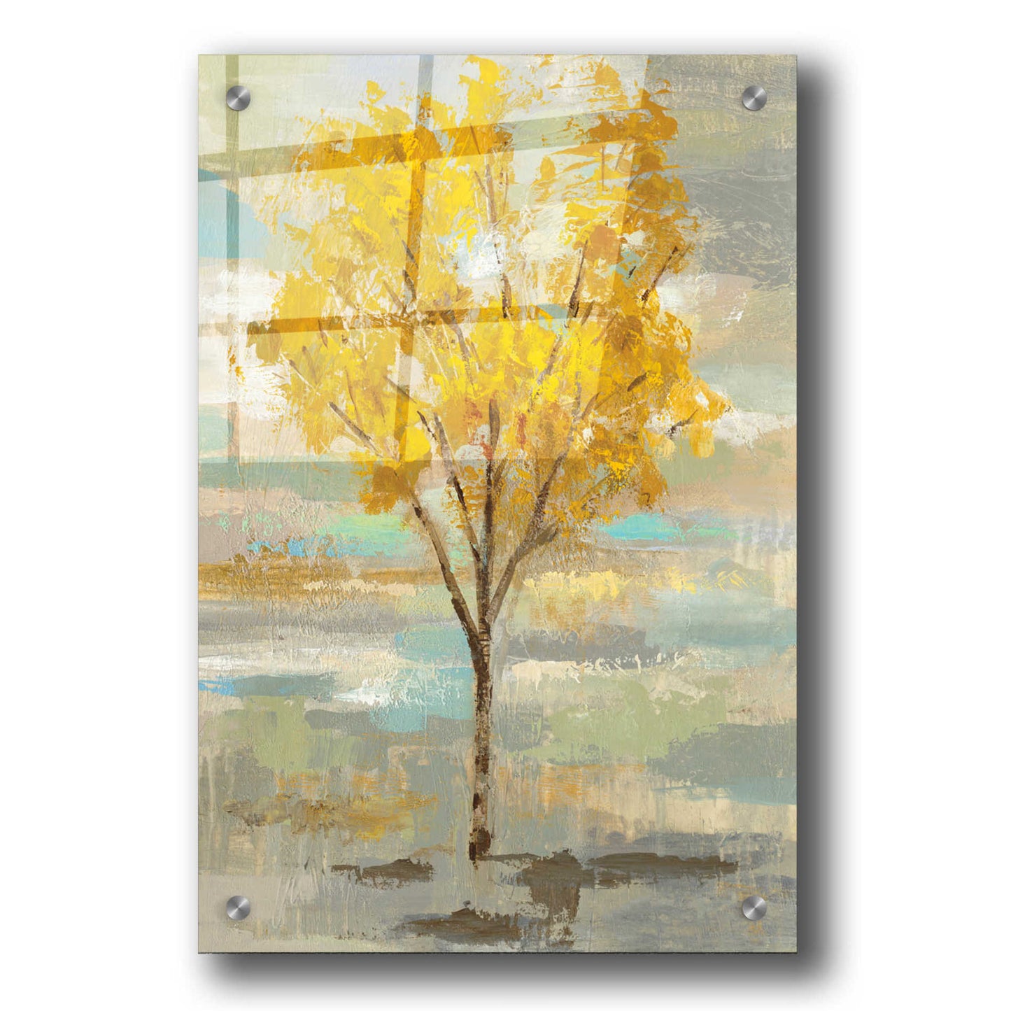 Epic Art 'Golden Tree and Fog I' by Silvia Vassileva, Acrylic Glass Wall Art,24x36