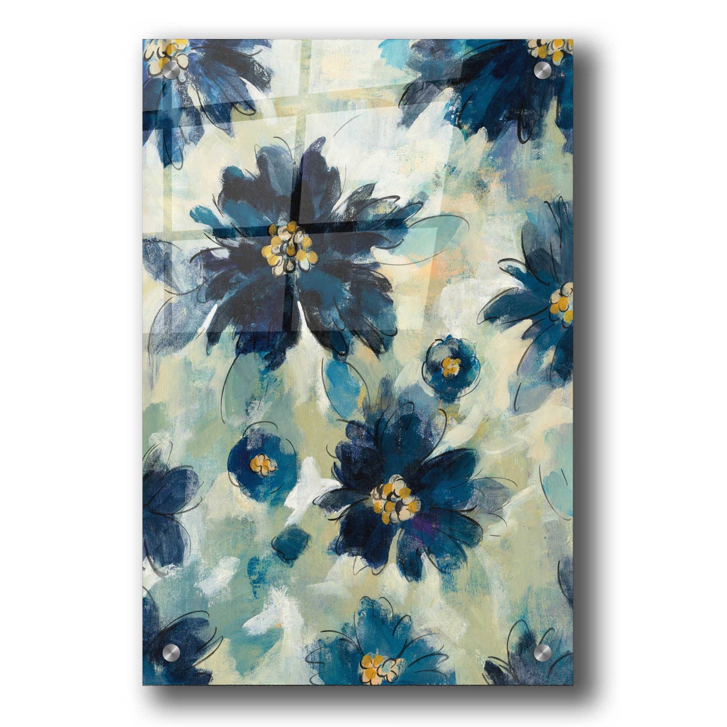 Epic Art 'Inky Floral II' by Silvia Vassileva, Acrylic Glass Wall Art,24x36