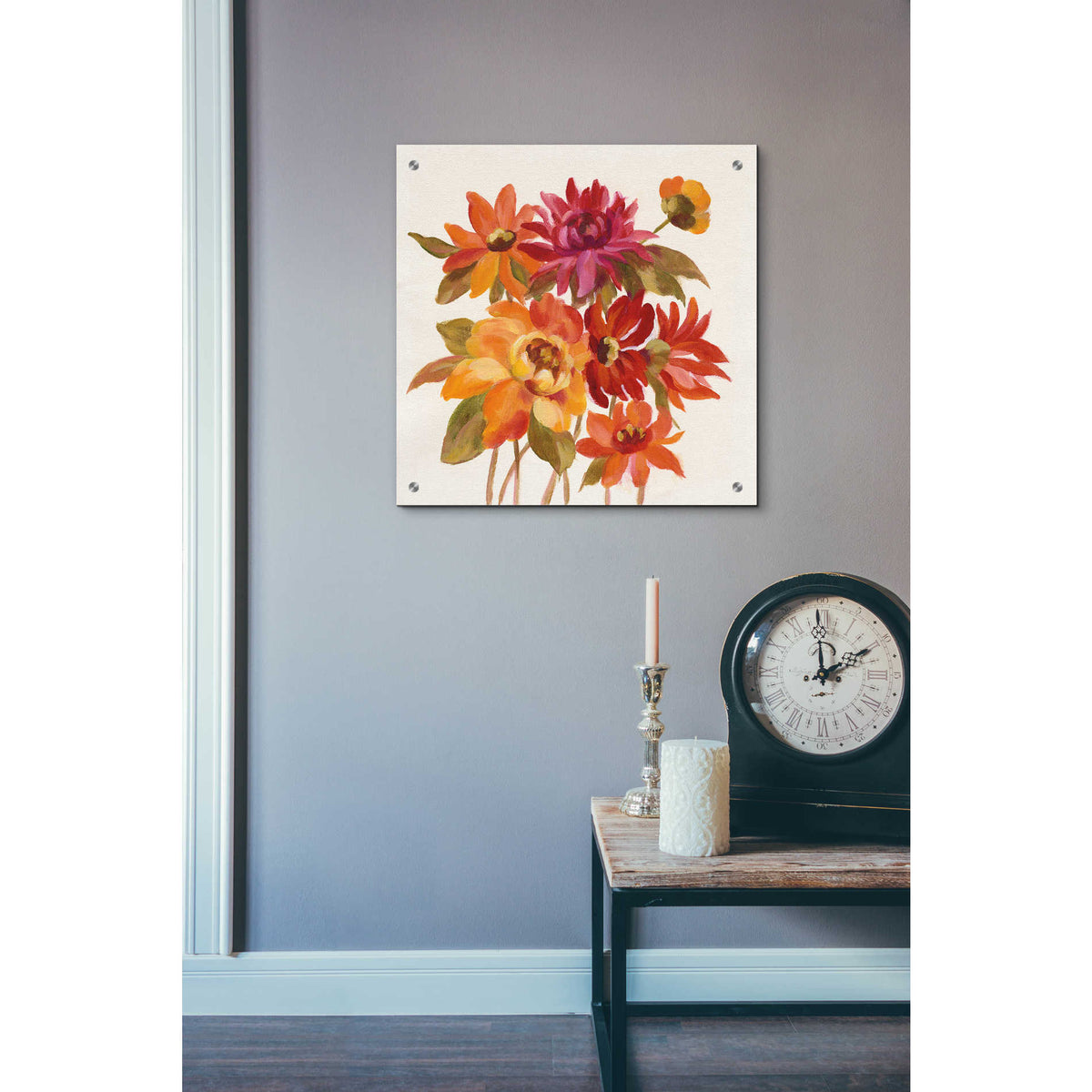 Epic Art 'English Garden I' by Silvia Vassileva, Acrylic Glass Wall Art,24x24