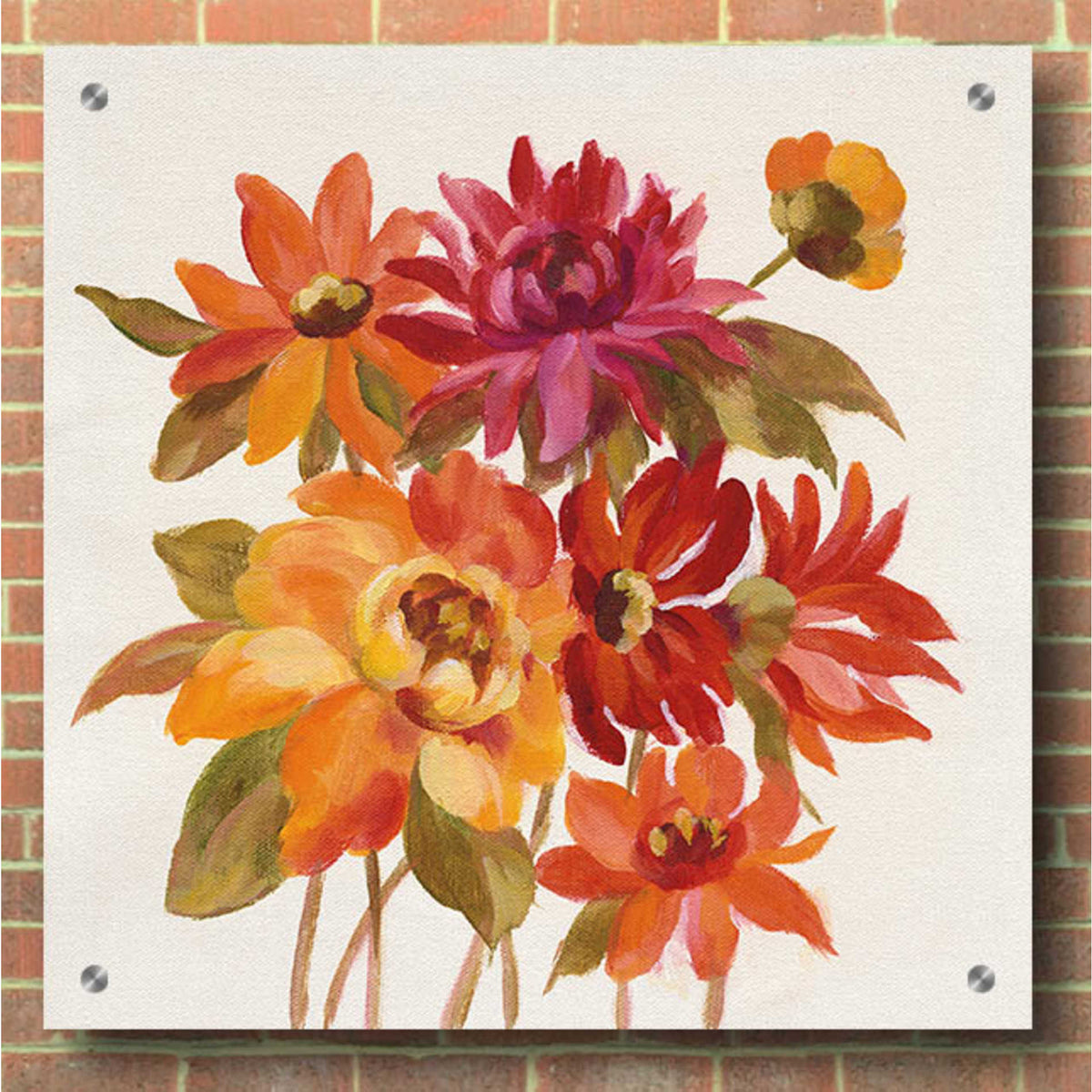 Epic Art 'English Garden I' by Silvia Vassileva, Acrylic Glass Wall Art,36x36