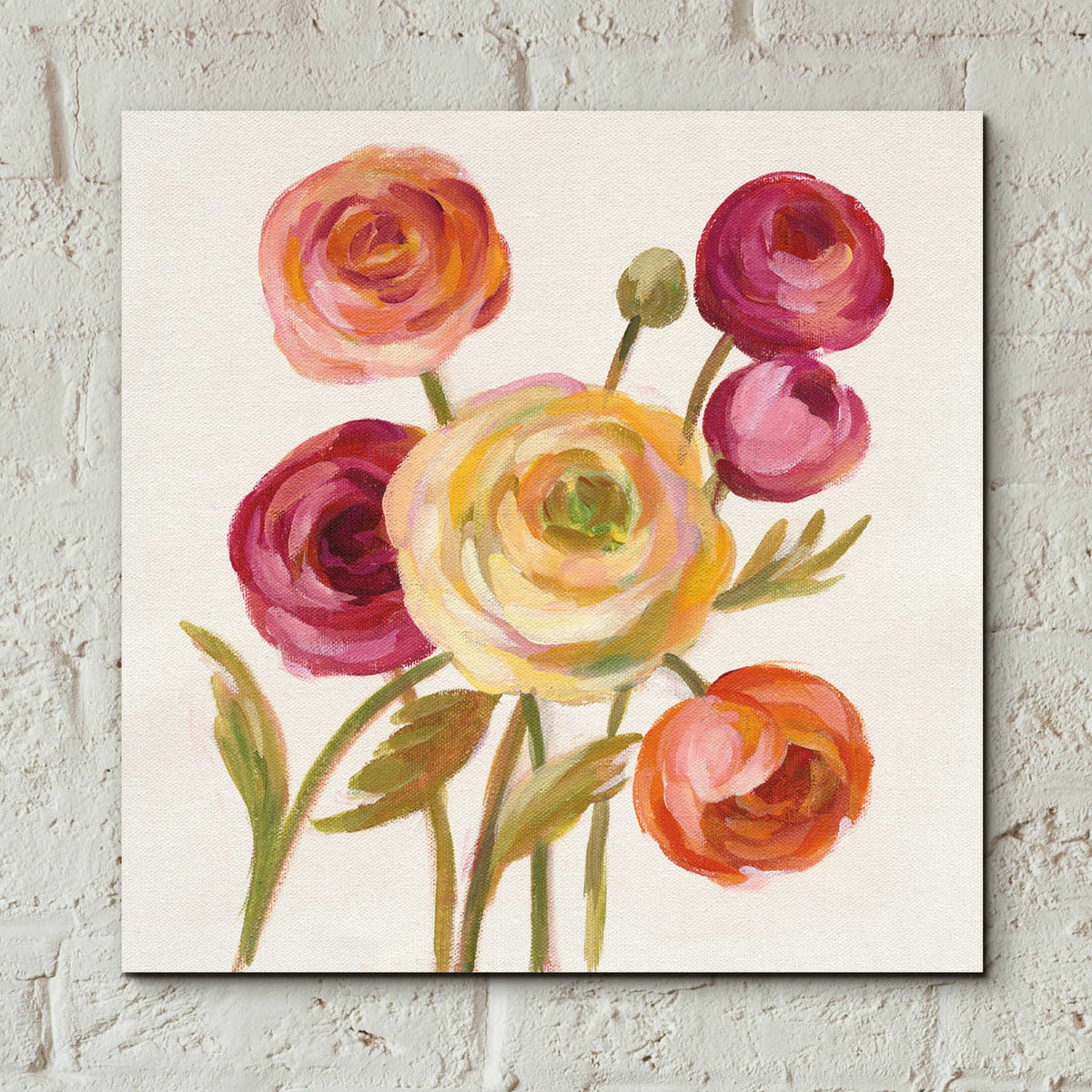Epic Art 'English Garden II' by Silvia Vassileva, Acrylic Glass Wall Art,12x12