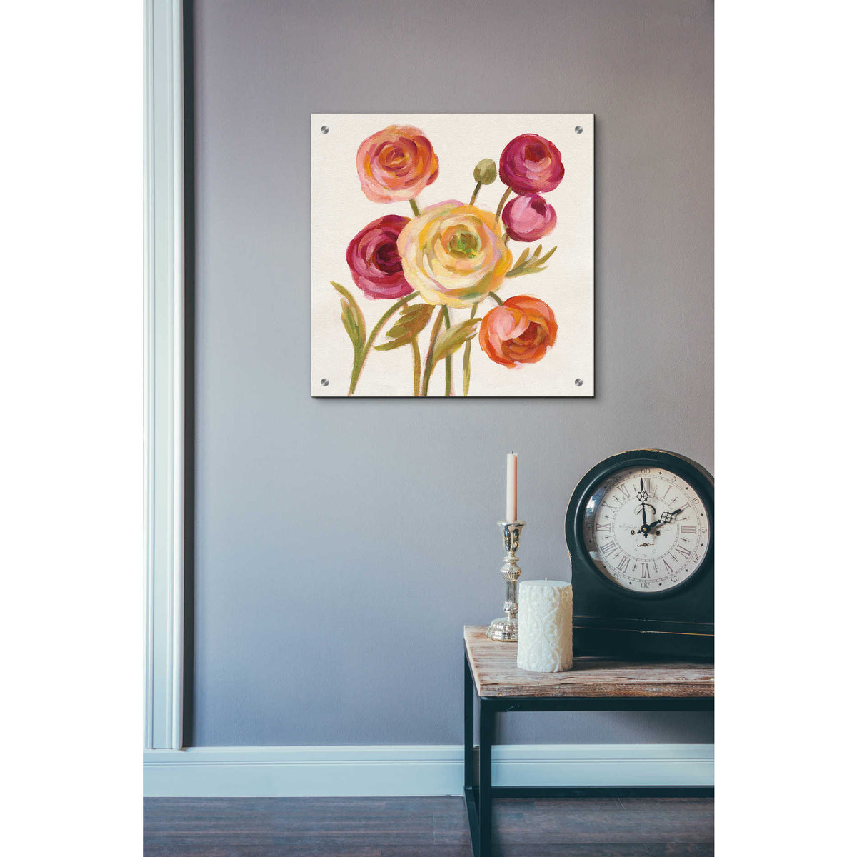 Epic Art 'English Garden II' by Silvia Vassileva, Acrylic Glass Wall Art,24x24