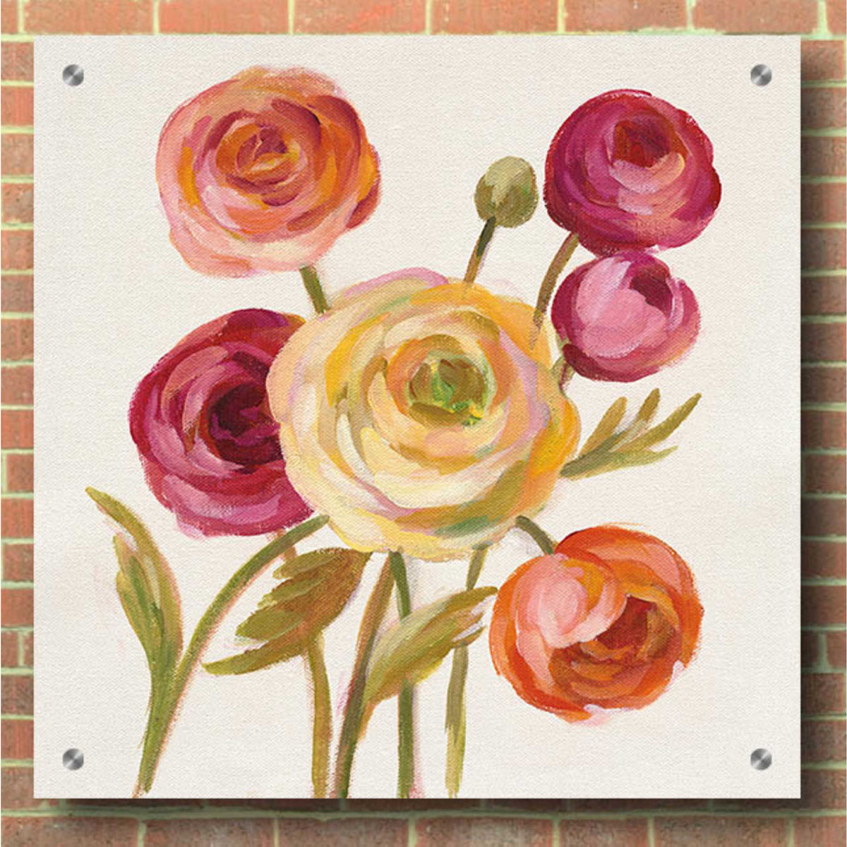 Epic Art 'English Garden II' by Silvia Vassileva, Acrylic Glass Wall Art,36x36