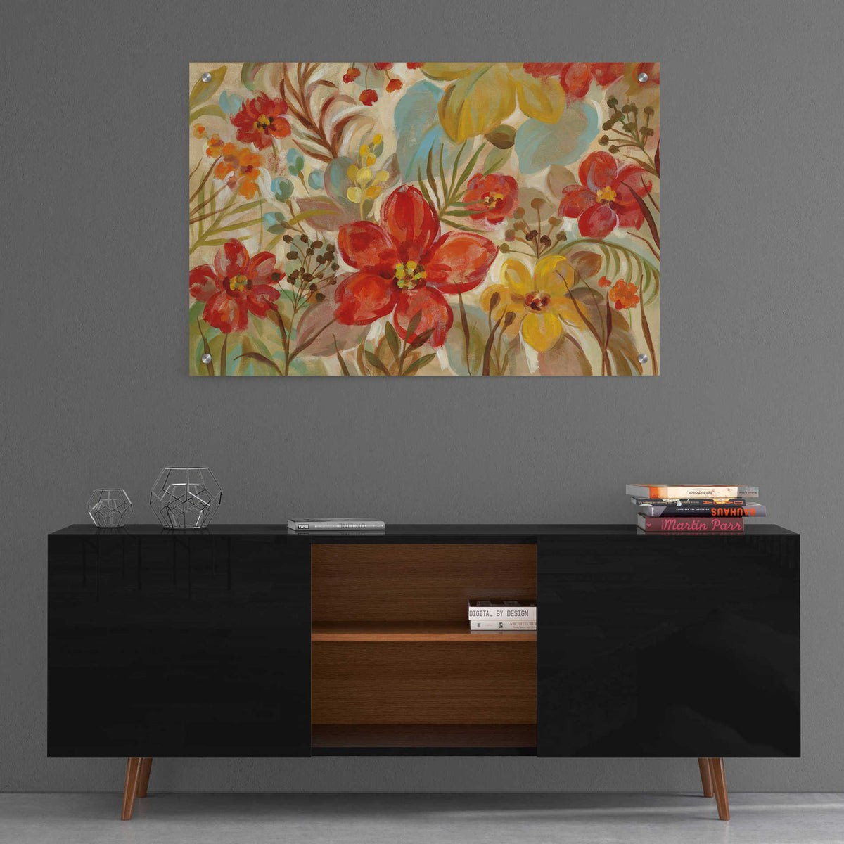 Epic Art 'Tropical Flowers' by Silvia Vassileva, Acrylic Glass Wall Art,36x24