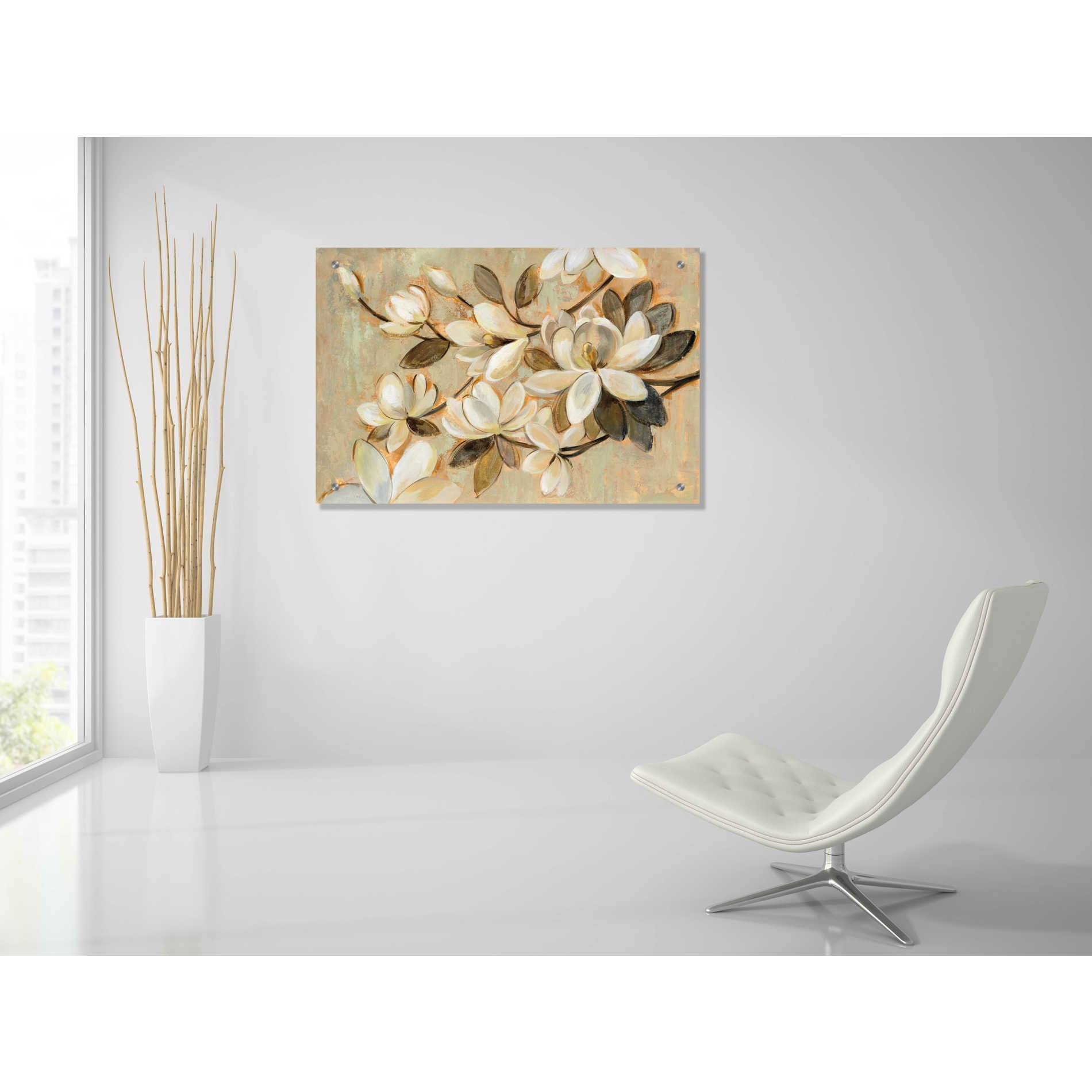 Epic Art 'Magnolia Simplicity' by Silvia Vassileva, Acrylic Glass Wall Art,36x24