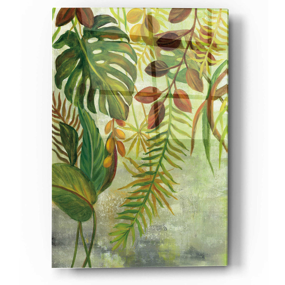 Epic Art 'Tropical Greenery I' by Silvia Vassileva, Acrylic Glass Wall Art