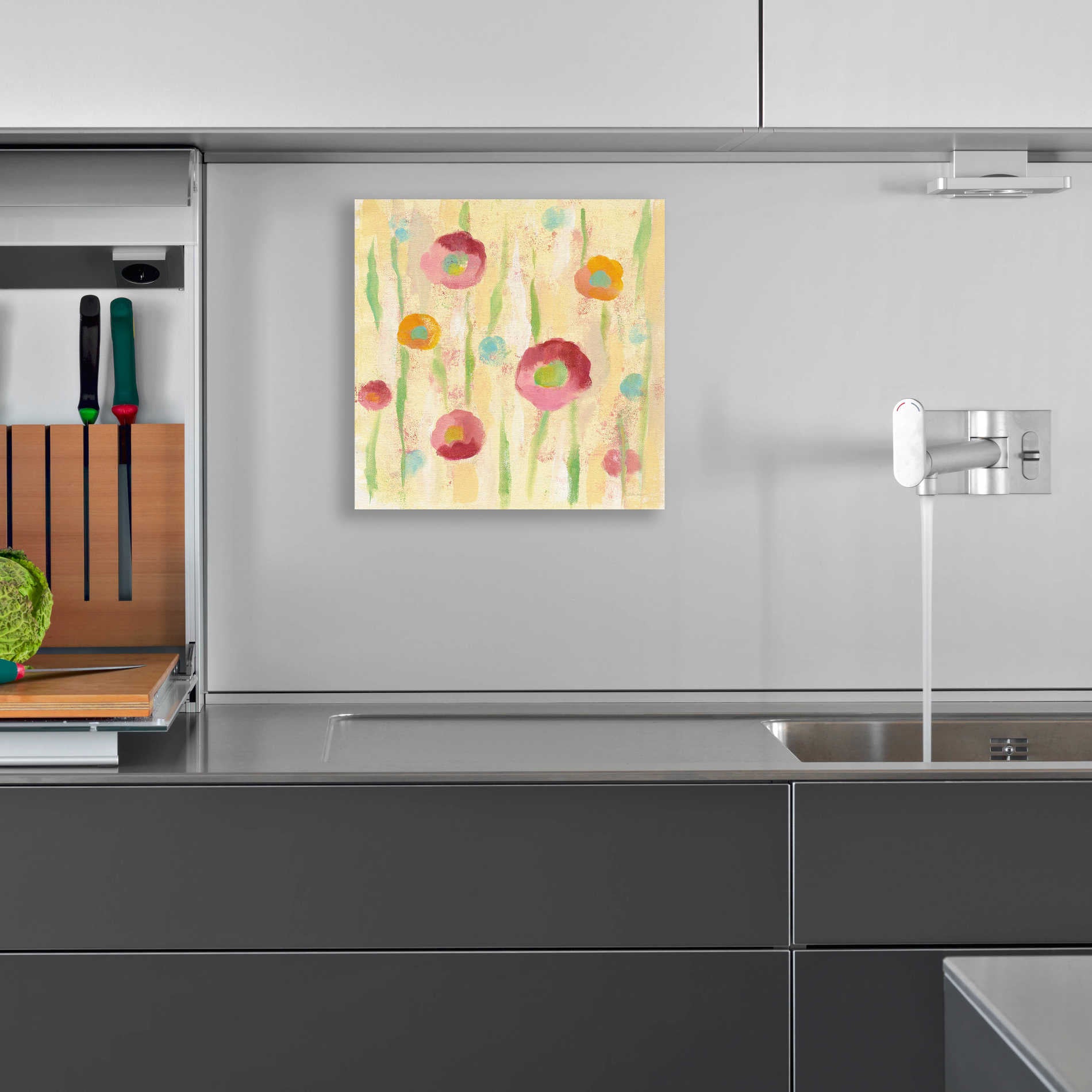 Epic Art 'Breezy Floral Element 1' by Silvia Vassileva, Acrylic Glass Wall Art,12x12