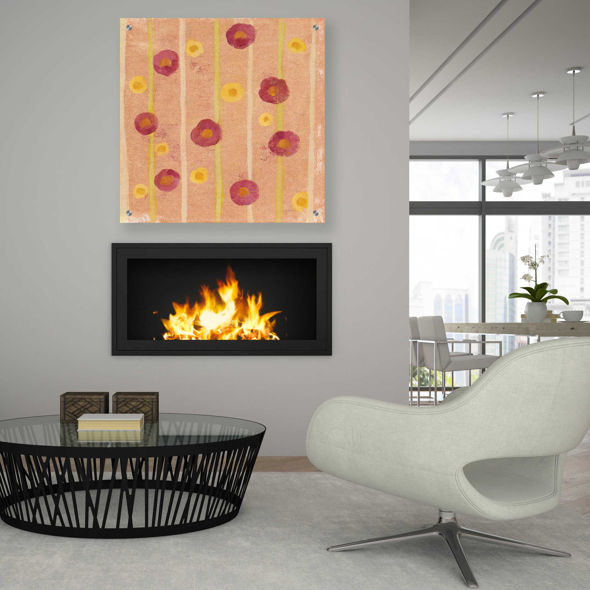 Epic Art 'Breezy Floral Element 2' by Silvia Vassileva, Acrylic Glass Wall Art,36x36