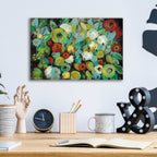 Epic Art 'Fiesta Floral Flipped' by Silvia Vassileva, Acrylic Glass Wall Art,16x12