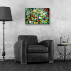 Epic Art 'Fiesta Floral Flipped' by Silvia Vassileva, Acrylic Glass Wall Art,24x16