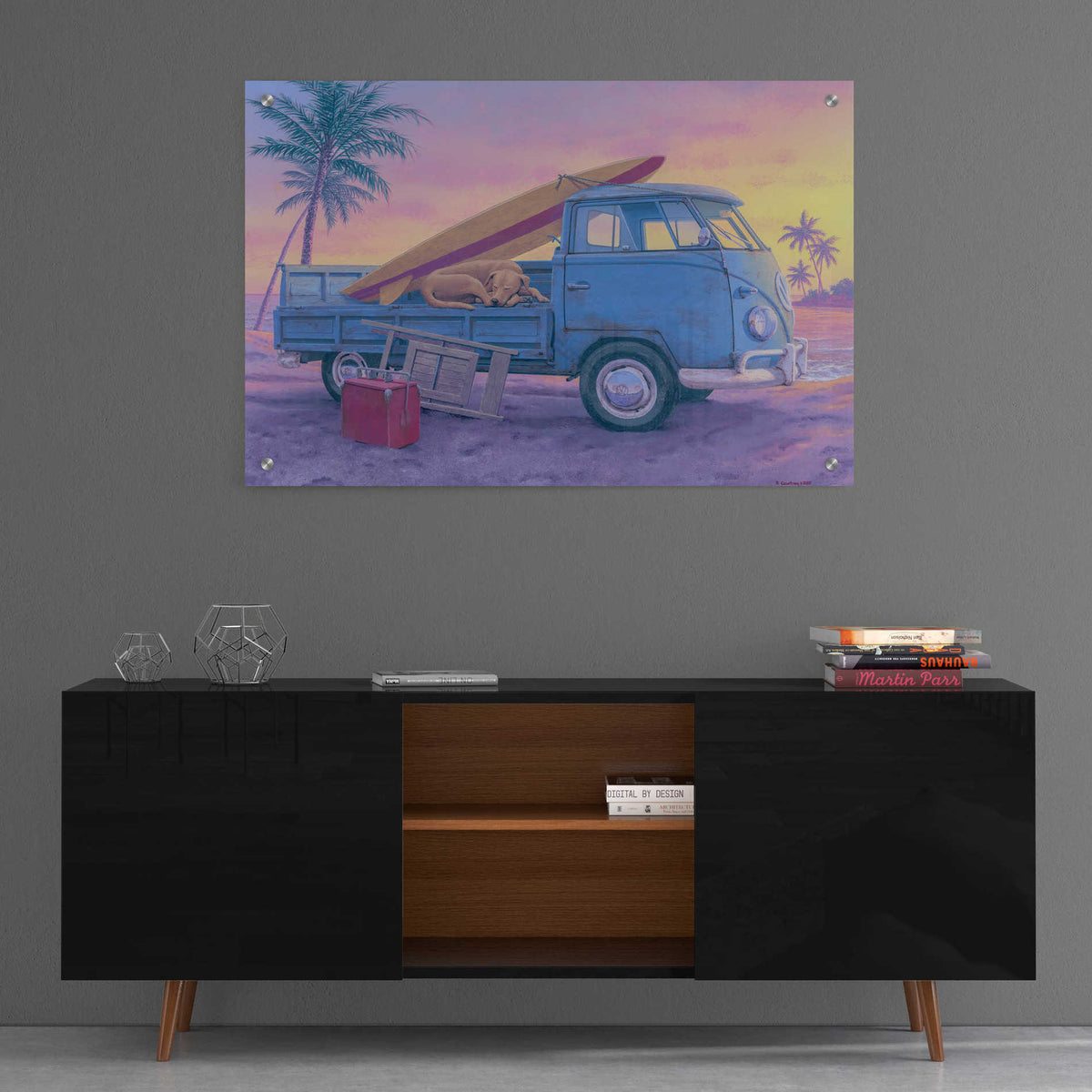 Epic Art 'The Beach Boy' by Richard Courtney, Acrylic Glass Wall Art,36x24