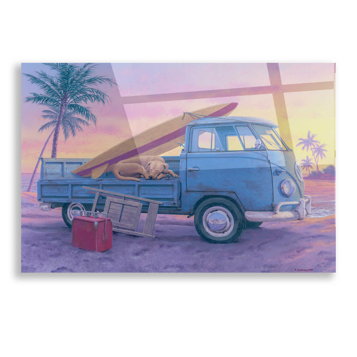 Epic Art 'The Beach Boy' by Richard Courtney, Acrylic Glass Wall Art