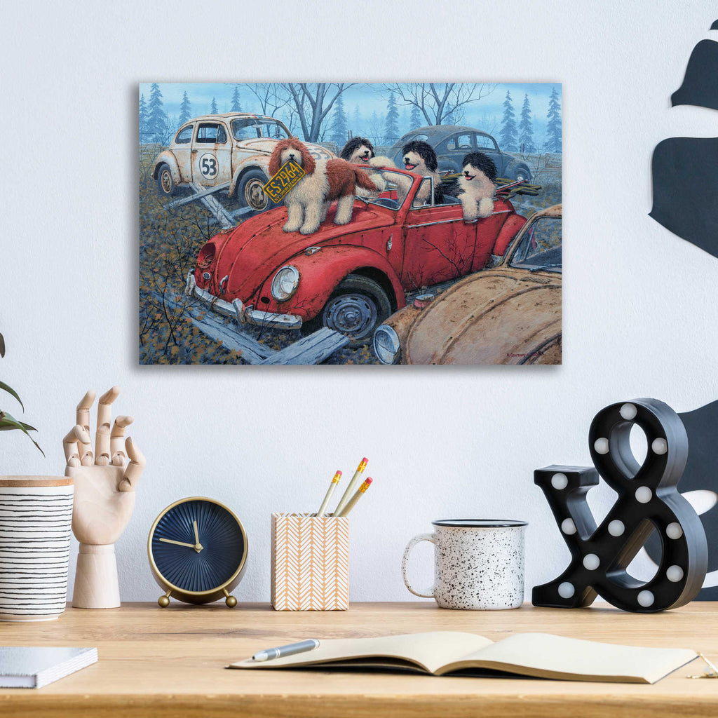 Epic Art 'The Beetles' by Richard Courtney, Acrylic Glass Wall Art,16x12