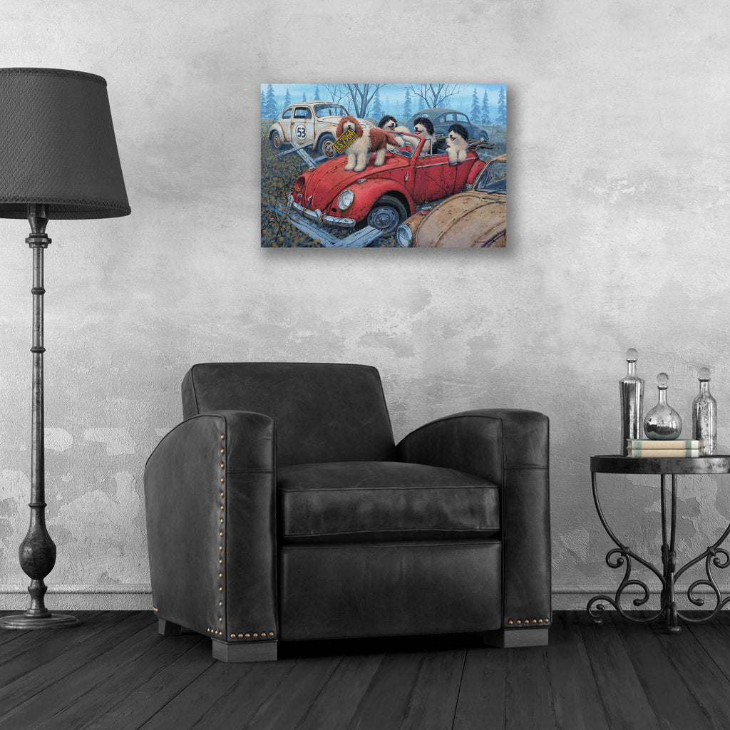 Epic Art 'The Beetles' by Richard Courtney, Acrylic Glass Wall Art,24x16