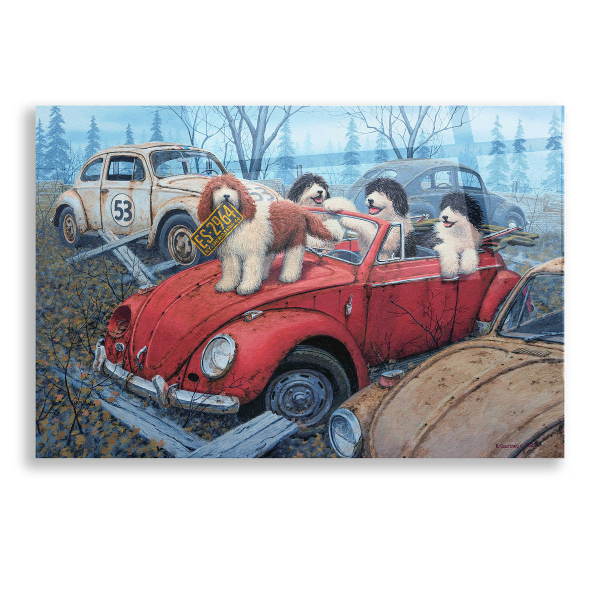 Epic Art 'The Beetles' by Richard Courtney, Acrylic Glass Wall Art