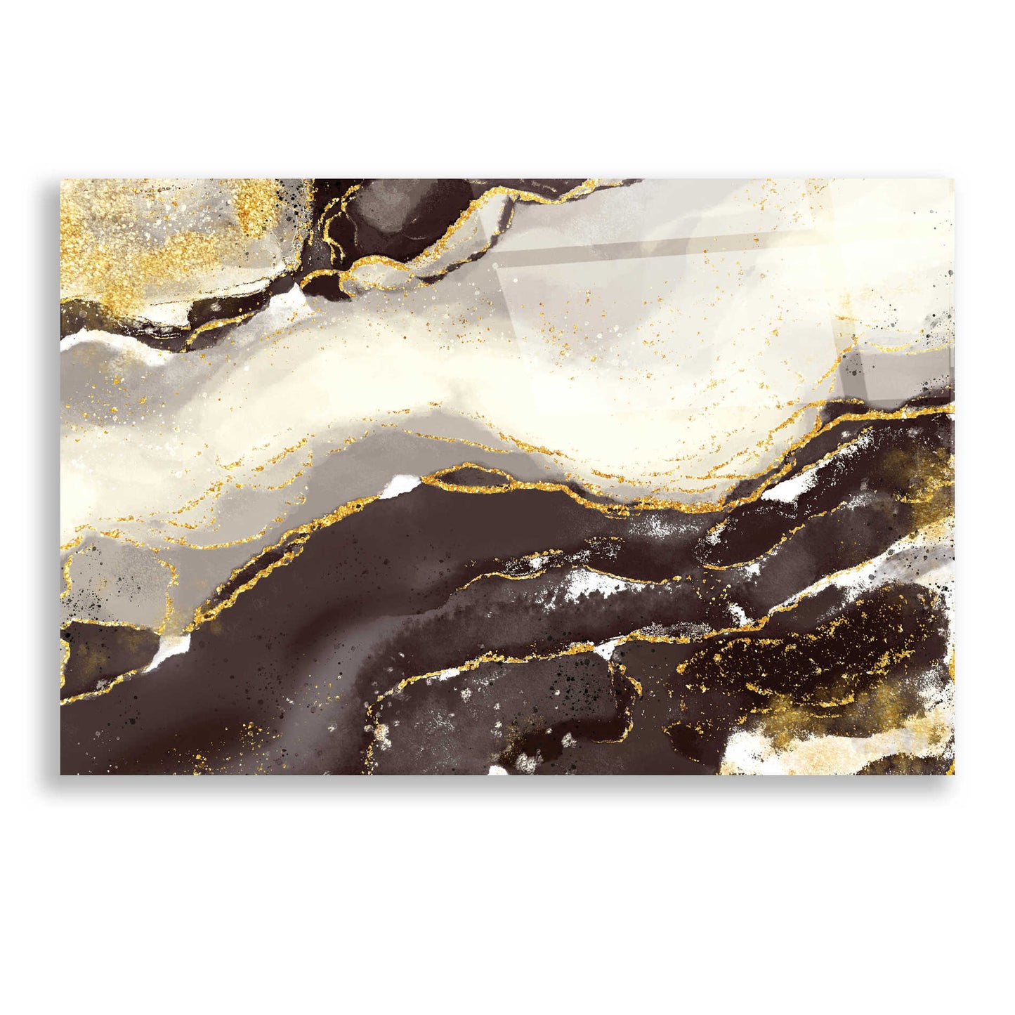 Epic Art 'Bisque Glimmer' by Delores Naskrent, Acrylic Glass Wall Art,24x16